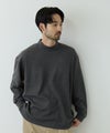 NAVY MAC HEAT あったか滑らかニットフリースTシャツ 長袖モックネック メンズ商品サムネイル-3