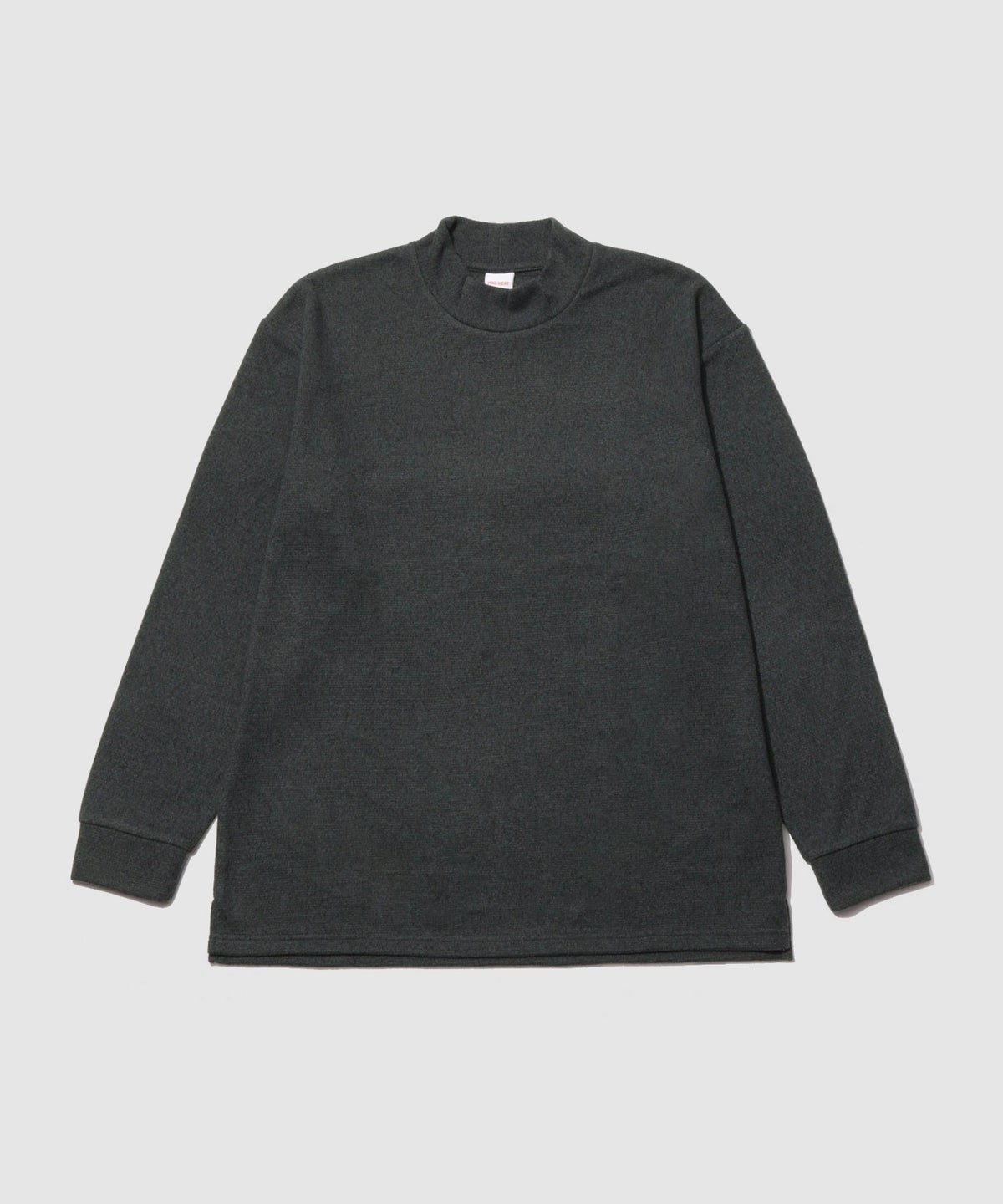 NAVY MAC HEAT あったか滑らかニットフリースTシャツ 長袖モックネック メンズ