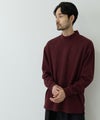 NAVY MAC HEAT あったか滑らかニットフリースTシャツ 長袖モックネック メンズ商品サムネイル-5