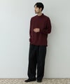 NAVY  MAC HEAT あったか滑らかニットフリースTシャツ 長袖モックネック メンズ商品サムネイル-10