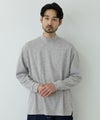 NAVY  MAC HEAT あったか滑らかニットフリースTシャツ 長袖モックネック メンズ商品サムネイル-11