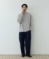 NAVY MAC HEAT あったか滑らかニットフリースTシャツ 長袖モックネック メンズ商品サムネイル-13