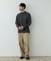 NAVY MAC HEAT あったか滑らかニットフリースTシャツ 長袖モックネック メンズ商品サムネイル-15