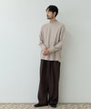 NAVY MAC HEAT あったか滑らかニットフリースTシャツ 長袖モックネック メンズ商品サムネイル-18