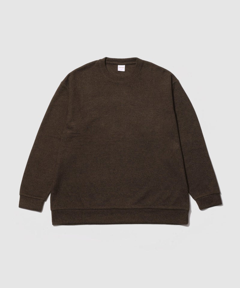 NAVY  MAC HEAT あったか滑らかニットフリースTシャツ 長袖クルーネック メンズ商品画像-4
