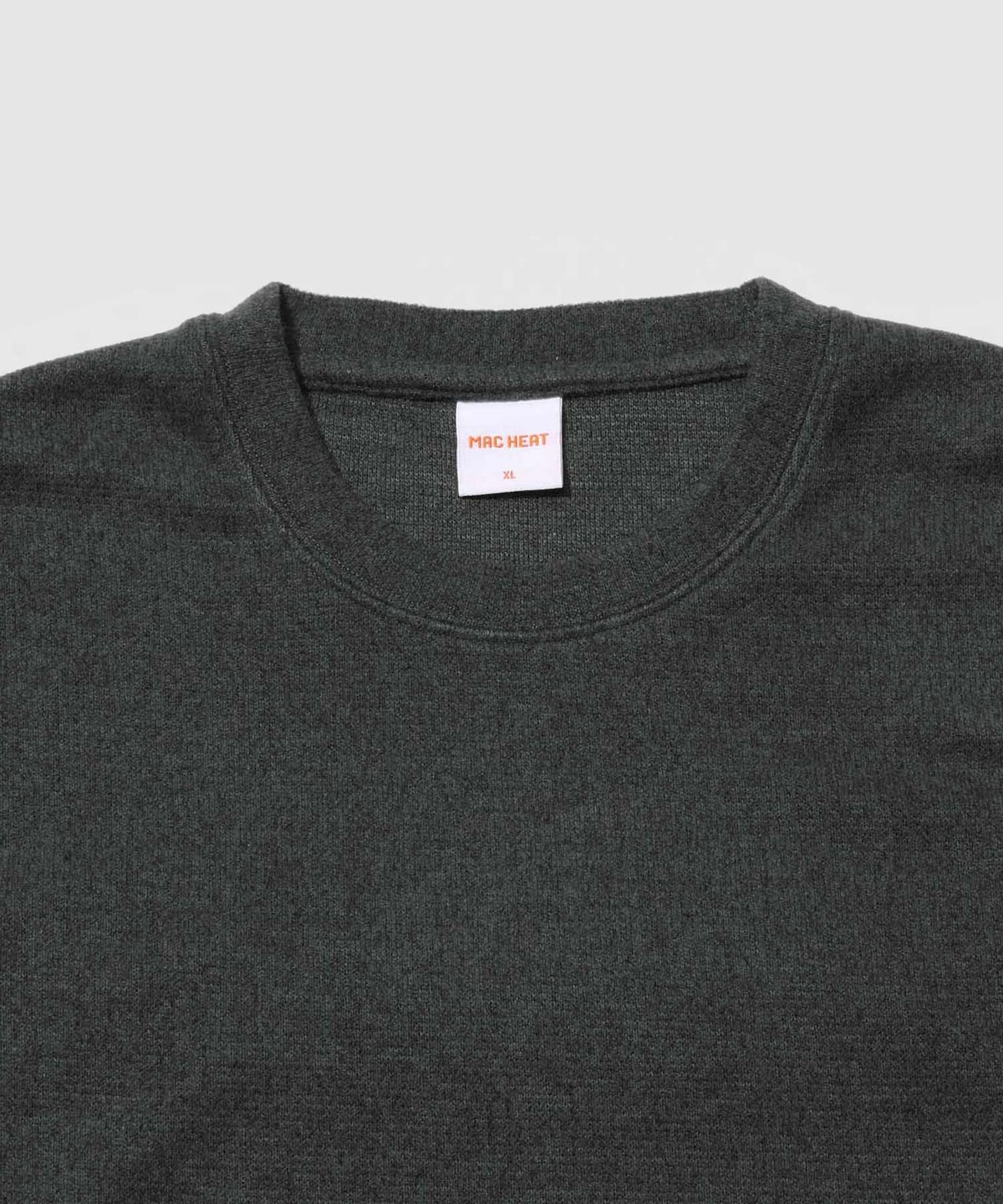 NAVY MAC HEAT あったか滑らかニットフリースTシャツ 長袖クルーネック メンズ