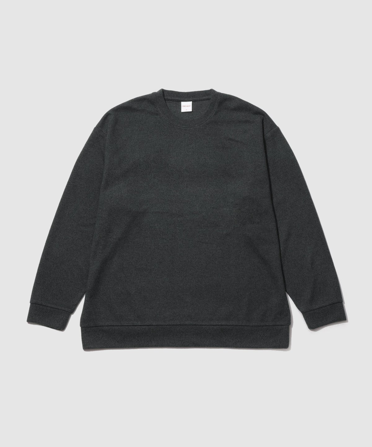 NAVY MAC HEAT あったか滑らかニットフリースTシャツ 長袖クルーネック メンズ