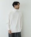 NAVY MAC HEAT あったか滑らかニットフリースTシャツ 長袖タートルネック メンズ商品サムネイル-1
