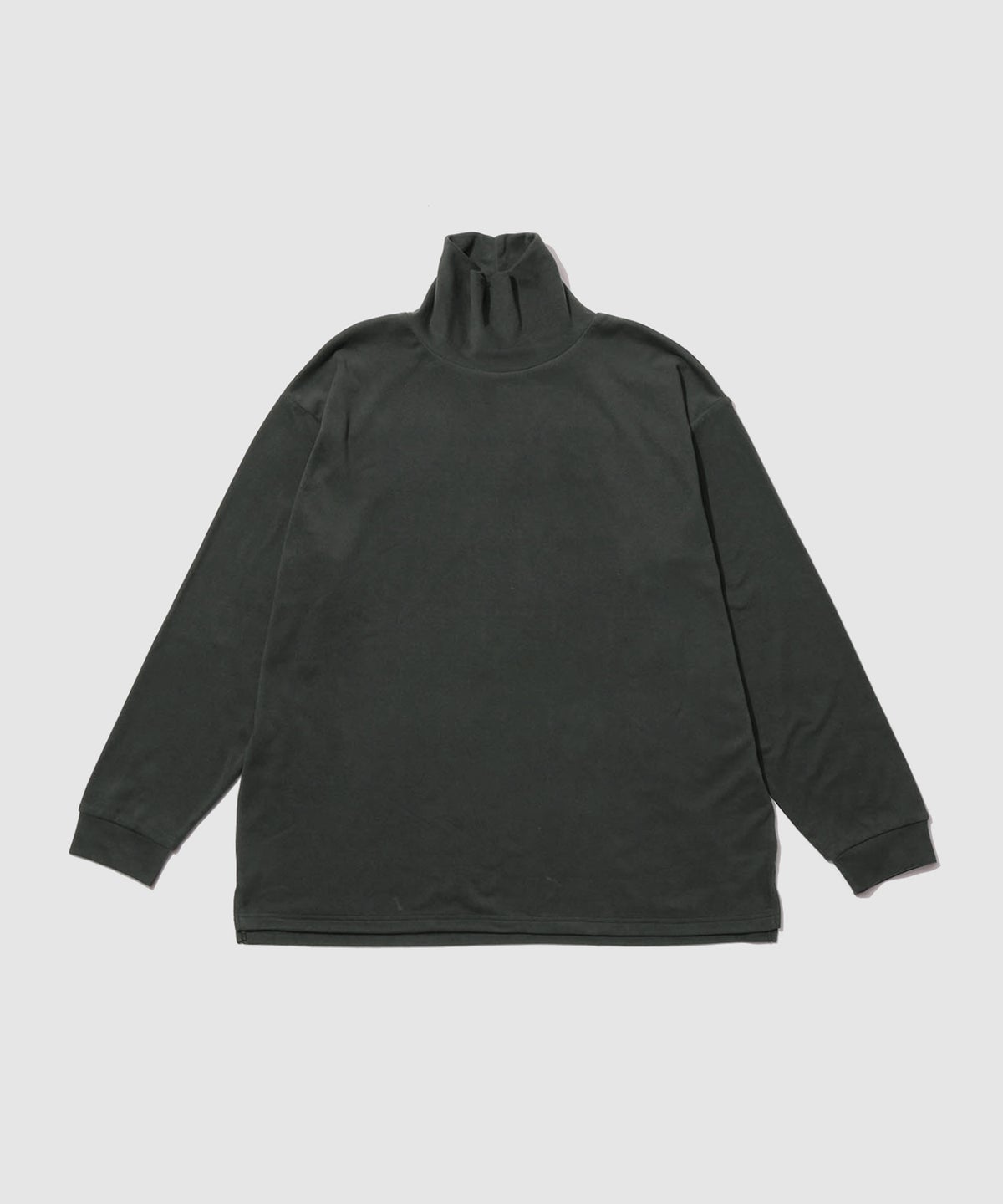 NAVY MAC HEAT あったか滑らかニットフリースTシャツ 長袖タートルネック メンズ