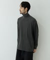 NAVY  MAC HEAT あったか滑らかニットフリースTシャツ 長袖タートルネック メンズ商品サムネイル-2