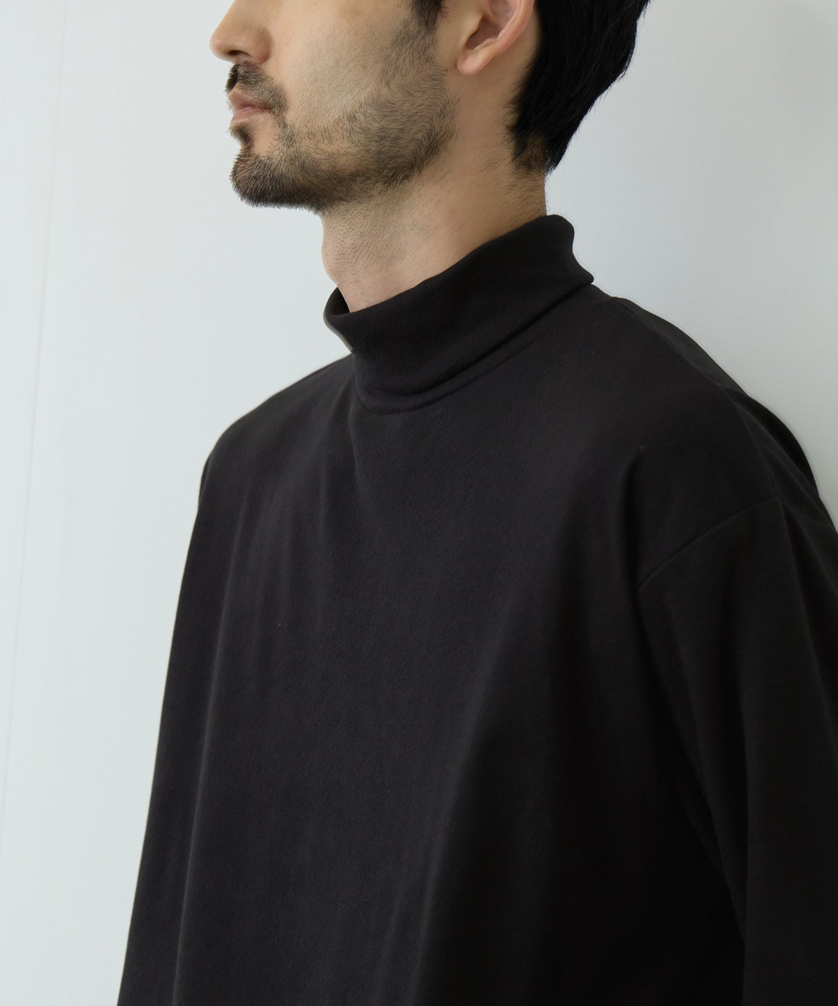 NAVY MAC HEAT あったか滑らかニットフリースTシャツ 長袖タートルネック メンズ