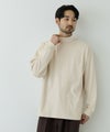 NAVY  MAC HEAT あったか滑らかニットフリースTシャツ 長袖タートルネック メンズ商品サムネイル-17