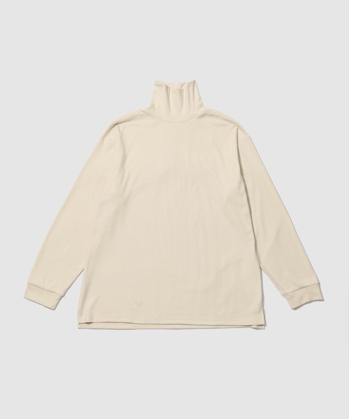NAVY MAC HEAT あったか滑らかニットフリースTシャツ 長袖タートルネック メンズ