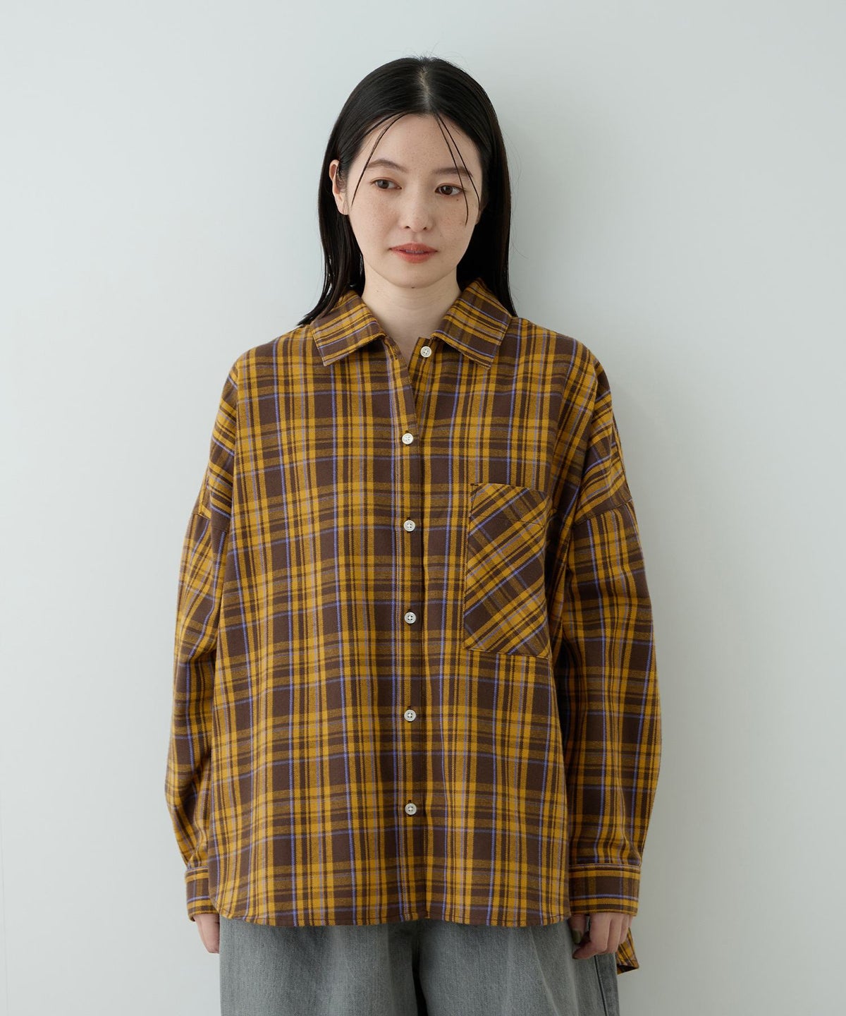 Free Nature チェックシャツ レディース