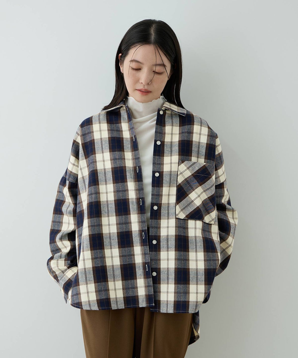 Free Nature チェックシャツ レディース