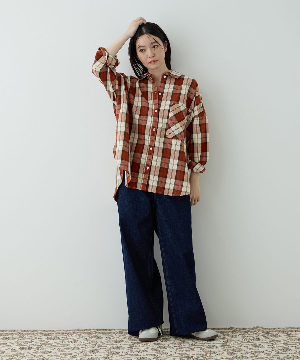 Free Nature チェックシャツ レディース