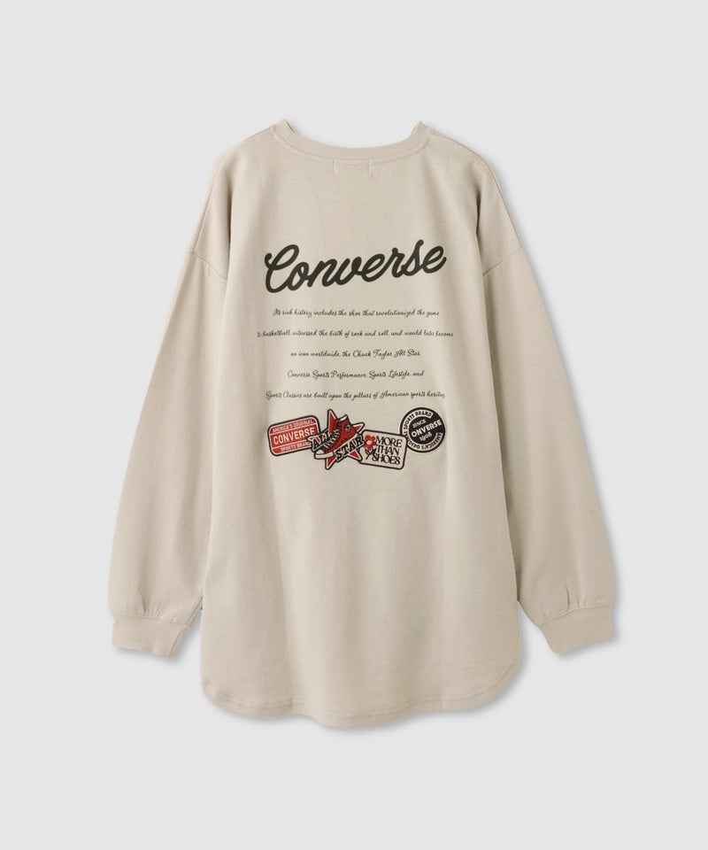 CONVERSE  ラウンドチュニック長袖Tシャツ レディース メール便 対応商品商品画像-1