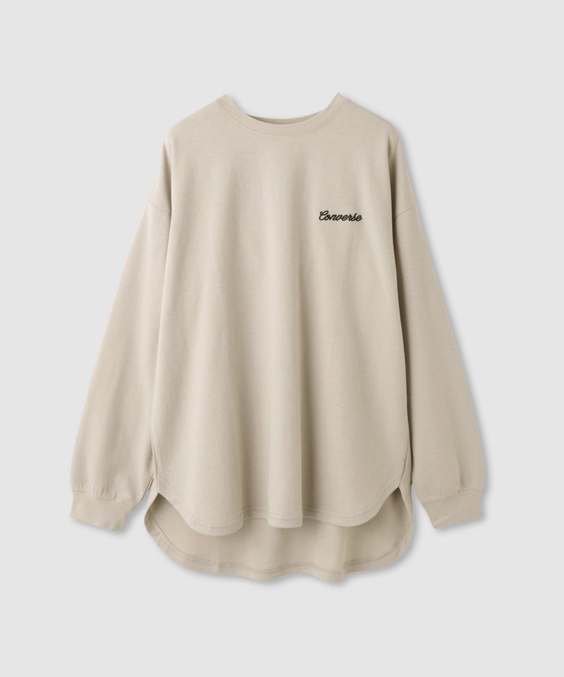 CONVERSE  ラウンドチュニック長袖Tシャツ レディース メール便 対応商品商品画像-4