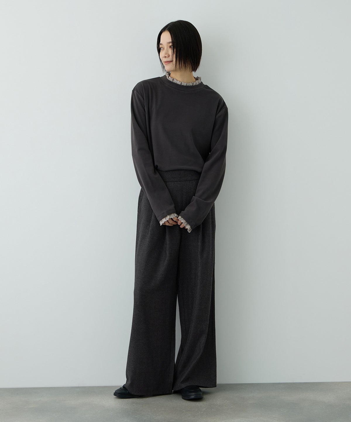 Free Nature ウエストタブワイドパンツ レディース