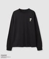 PEANUTS SNOOPY キャラクター刺しゅうバックプリント長袖Tシャツ レディース メール便 対応商品商品サムネイル-4