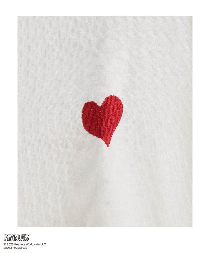 PEANUTS SNOOPY キャラクター刺しゅうバックプリント長袖Tシャツ レディース メール便 対応商品商品画像-7