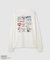 PEANUTS SNOOPY キャラクター刺しゅうバックプリント長袖Tシャツ レディース メール便 対応商品商品サムネイル-1