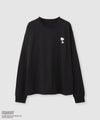 PEANUTS SNOOPY キャラクター刺しゅうバックプリント長袖Tシャツ レディース メール便 対応商品商品サムネイル-4