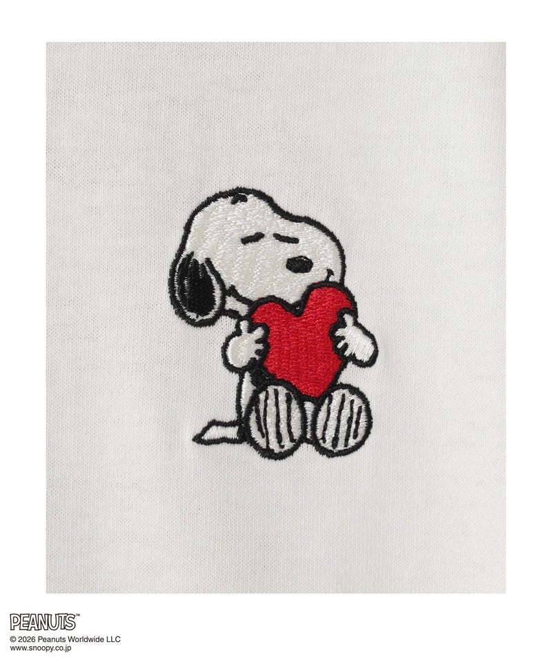 PEANUTS SNOOPY キャラクター刺しゅうバックプリント長袖Tシャツ レディース メール便 対応商品商品画像-7