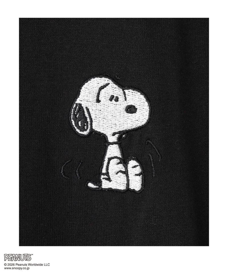 PEANUTS SNOOPY キャラクター刺しゅうバックプリント長袖Tシャツ レディース メール便 対応商品商品画像-8