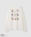 PEANUTS SNOOPY キャラクター刺しゅうバックプリント長袖Tシャツ レディース メール便 対応商品商品サムネイル-2
