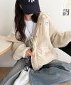 Classical Elf レトロ感漂う、暖かもこもこアウター。異素材切替えダブルジップボアブルゾン商品サムネイル-25