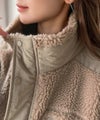 Classical Elf レトロ感漂う、暖かもこもこアウター。異素材切替えダブルジップボアブルゾン商品サムネイル-35