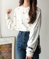 Classical Elf 《JaVaジャバコラボ》“可愛い”がさりげなく溶け込む。袖ネーム付きミニハート総刺繍Tシャツ(長袖)商品サムネイル-18