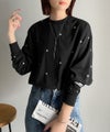 Classical Elf 《JaVaジャバコラボ》“可愛い”がさりげなく溶け込む。袖ネーム付きミニハート総刺繍Tシャツ(長袖)商品サムネイル-24