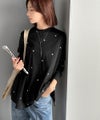Classical Elf 《JaVaジャバコラボ》“可愛い”がさりげなく溶け込む。袖ネーム付きミニハート総刺繍Tシャツ(長袖)商品サムネイル-27
