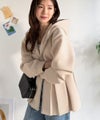 Classical Elf 主役級！今日の可愛いを格上げ！ ダブルジップペプラムマシュマロダンボールパーカー商品サムネイル-30