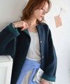 Classical Elf 配色で差がつくベーシックな一枚。Wフェイス配色ニットカーディガン商品サムネイル-31
