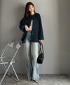 Classical Elf 配色で差がつくベーシックな一枚。Wフェイス配色ニットカーディガン商品サムネイル-37