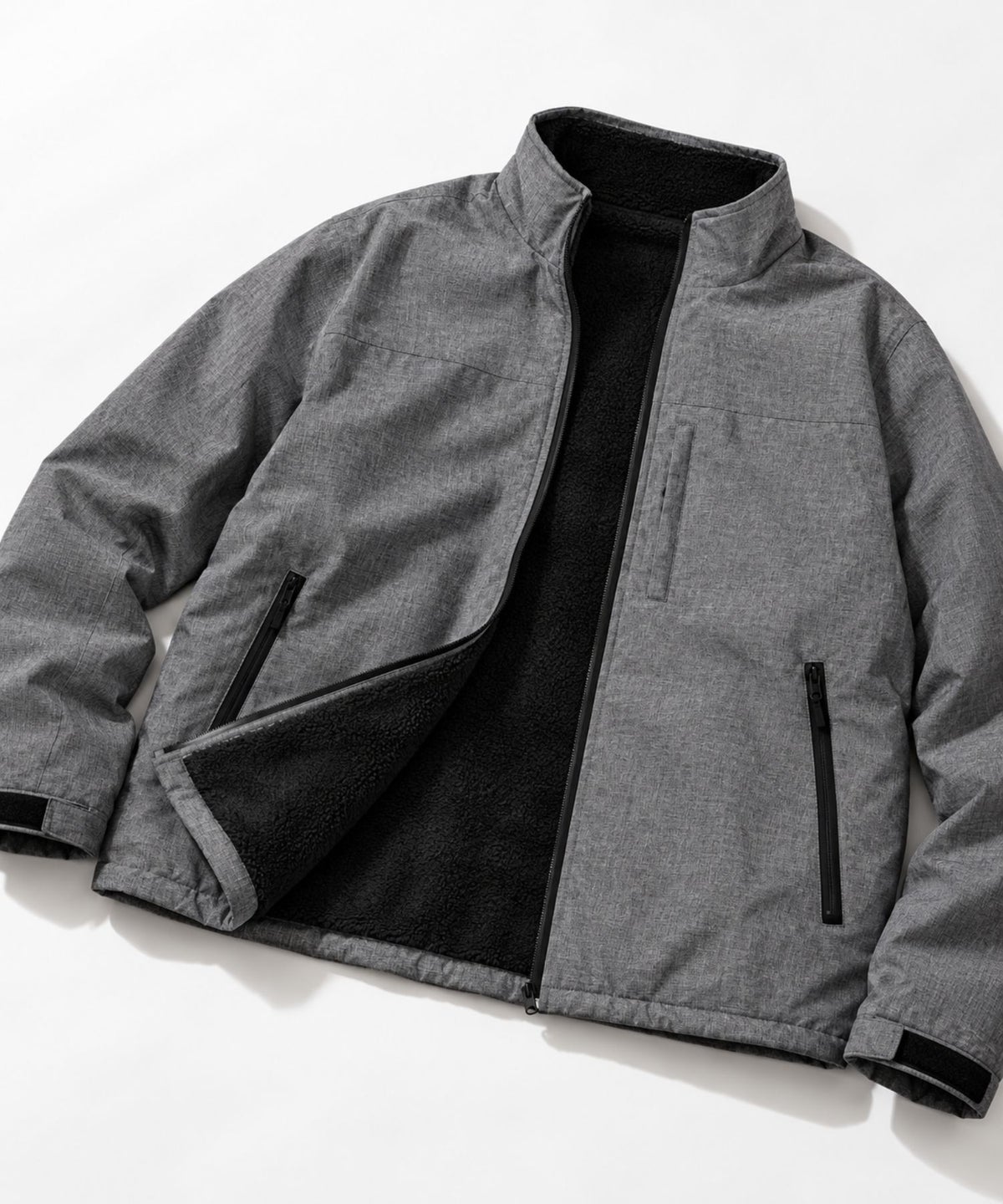 NAVY シャットアウター 裏シャギースタンドジャケット メンズ