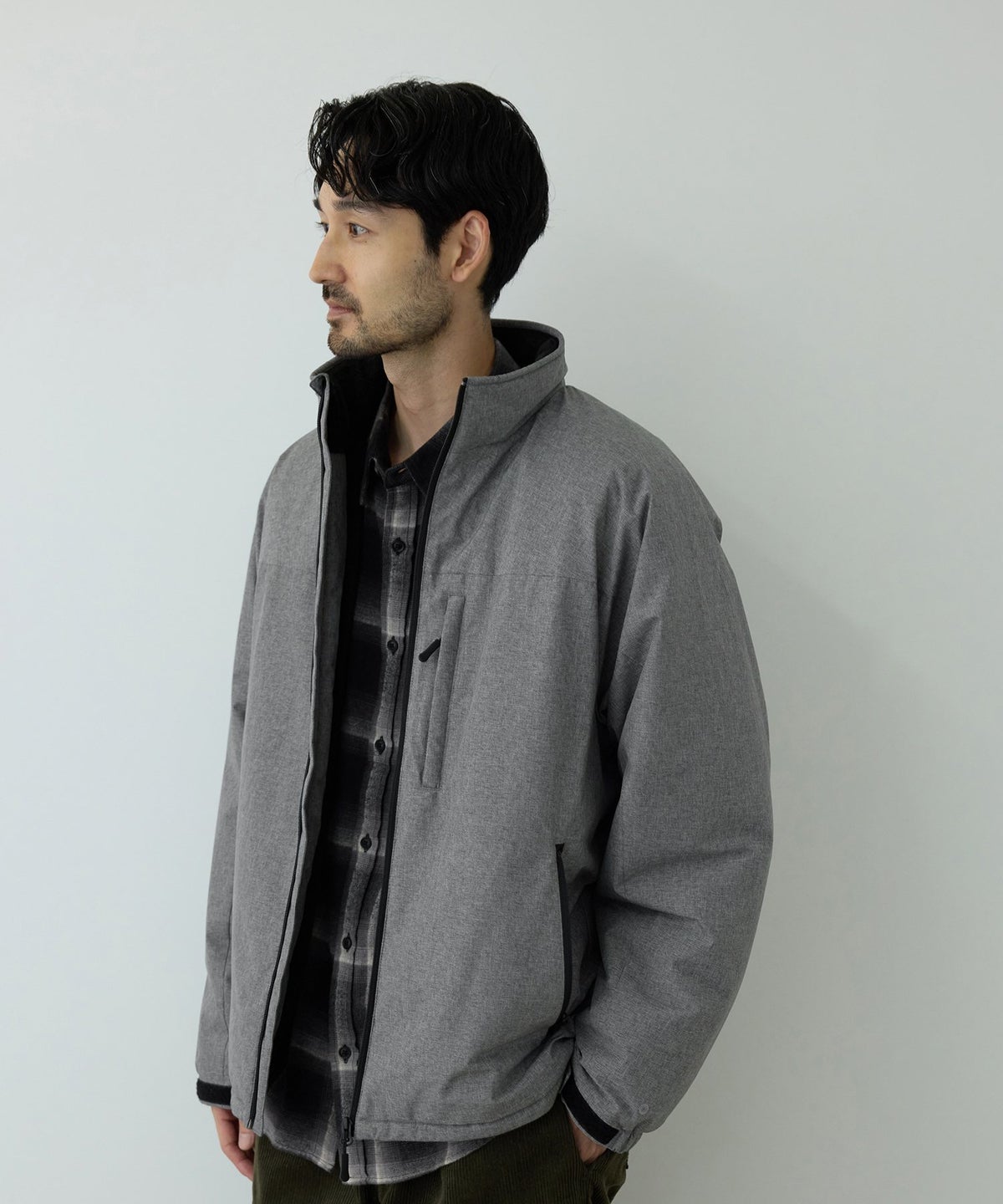 NAVY シャットアウター 裏シャギースタンドジャケット メンズ