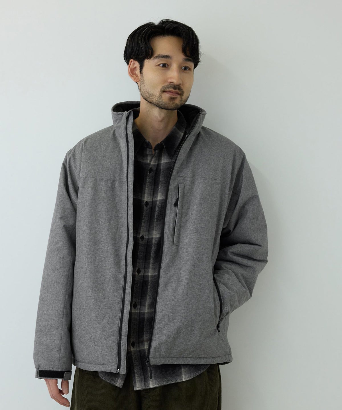 NAVY シャットアウター 裏シャギースタンドジャケット メンズ