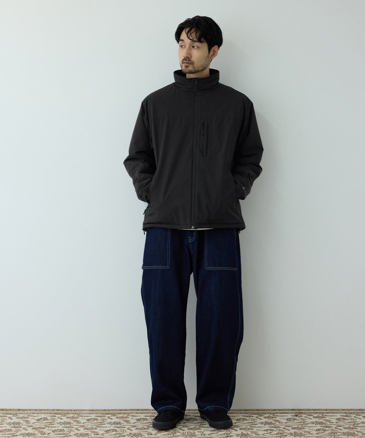 NAVY シャットアウター 裏シャギースタンドジャケット メンズ