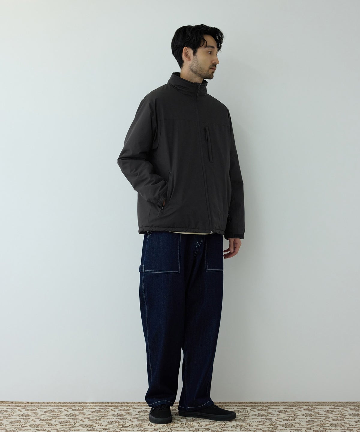 NAVY シャットアウター 裏シャギースタンドジャケット メンズ
