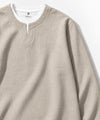Real Standard  メランジ変形ワッフルキーネック フェイクレイヤード長袖Tシャツ メンズ商品サムネイル-1