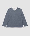 Real Standard メランジ変形ワッフルキーネック フェイクレイヤード長袖Tシャツ メンズ商品サムネイル-3