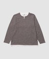 Real Standard  メランジ変形ワッフルキーネック フェイクレイヤード長袖Tシャツ メンズ商品サムネイル-5