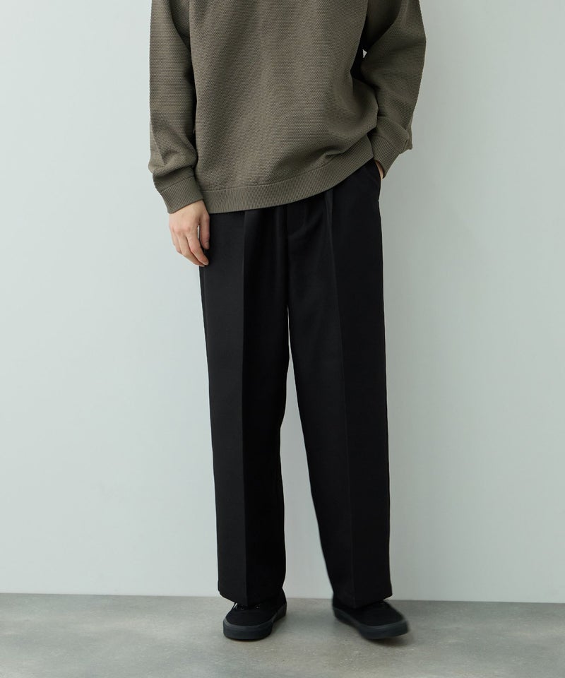 URBAN COLLECTION ポリエステルツイル ワイドストレートスラックス メンズ商品画像-1