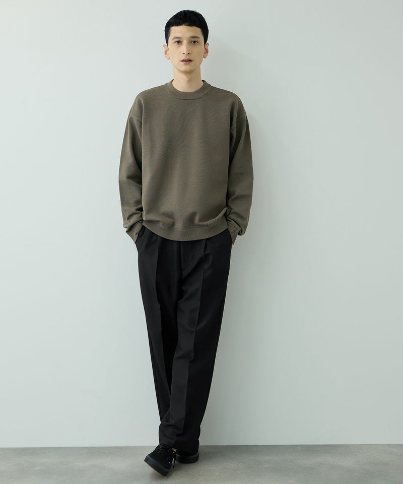 URBAN COLLECTION ポリエステルツイル ワイドストレートスラックス メンズ商品画像-7