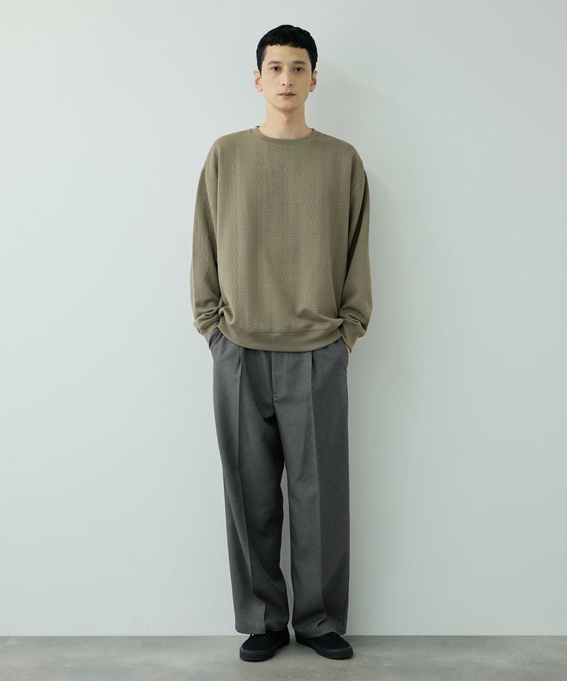 URBAN COLLECTION  ポリエステルツイル ワイドストレートスラックス メンズ商品画像-9