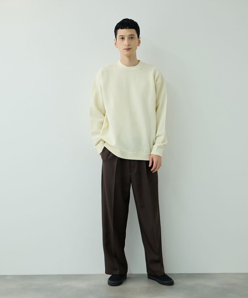 URBAN COLLECTION ポリエステルツイル ワイドストレートスラックス メンズ商品画像-12